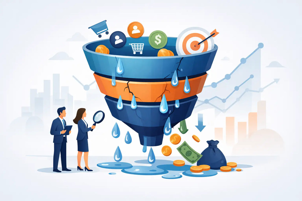 Por qué los funnels tienen fugas de ventas